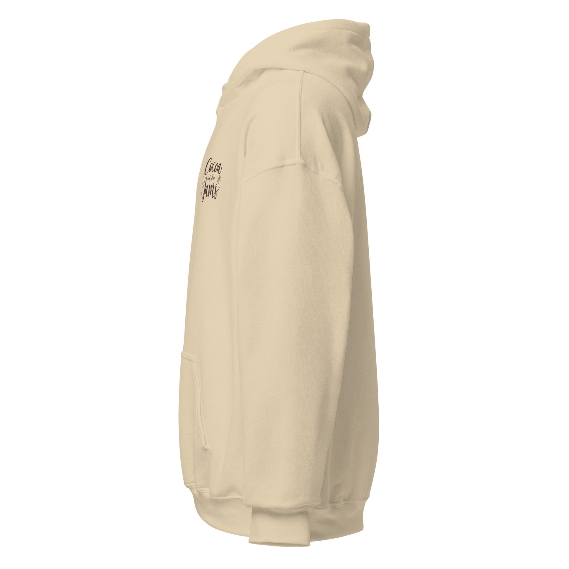 “Cocoa and Slow Jams Cozy Hoodie – cream unisex hoodie