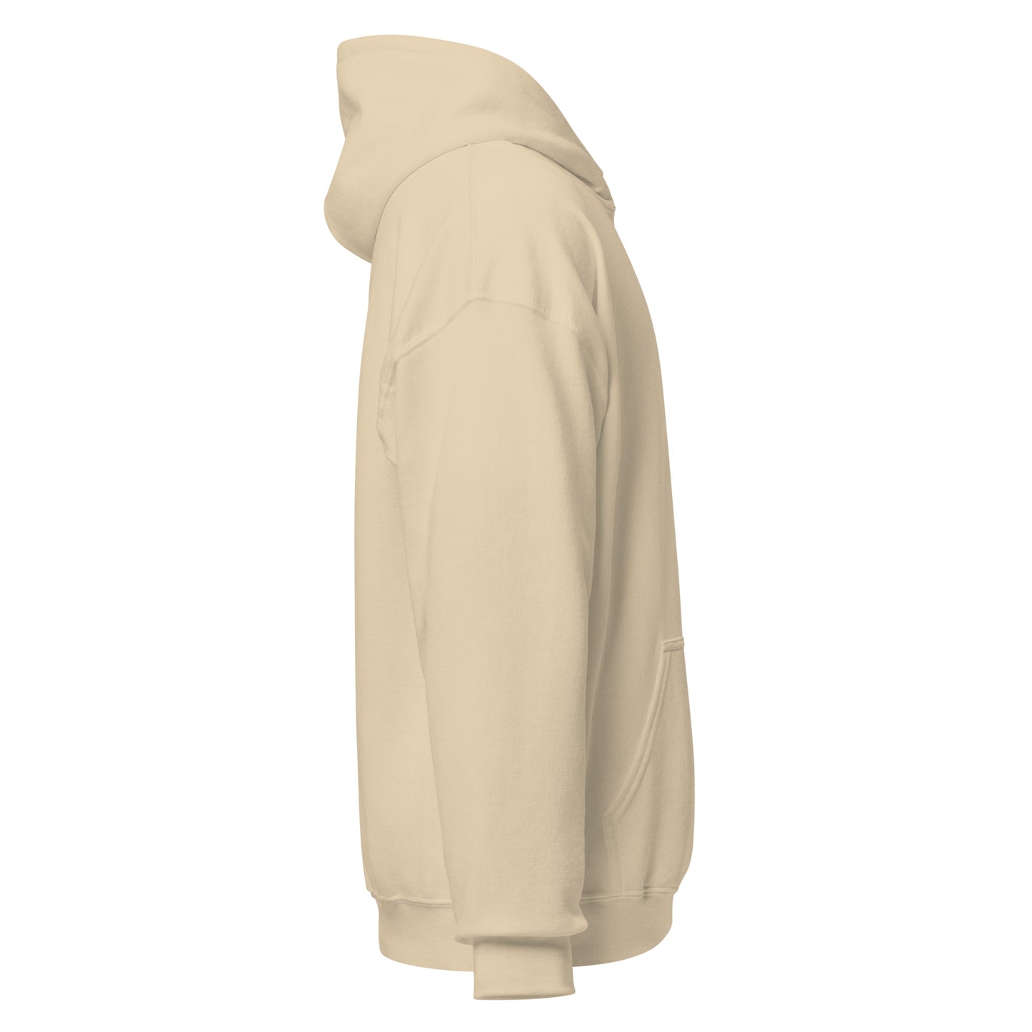 “Cocoa and Slow Jams Cozy Hoodie – cream unisex hoodie with cocoa-brown logo,