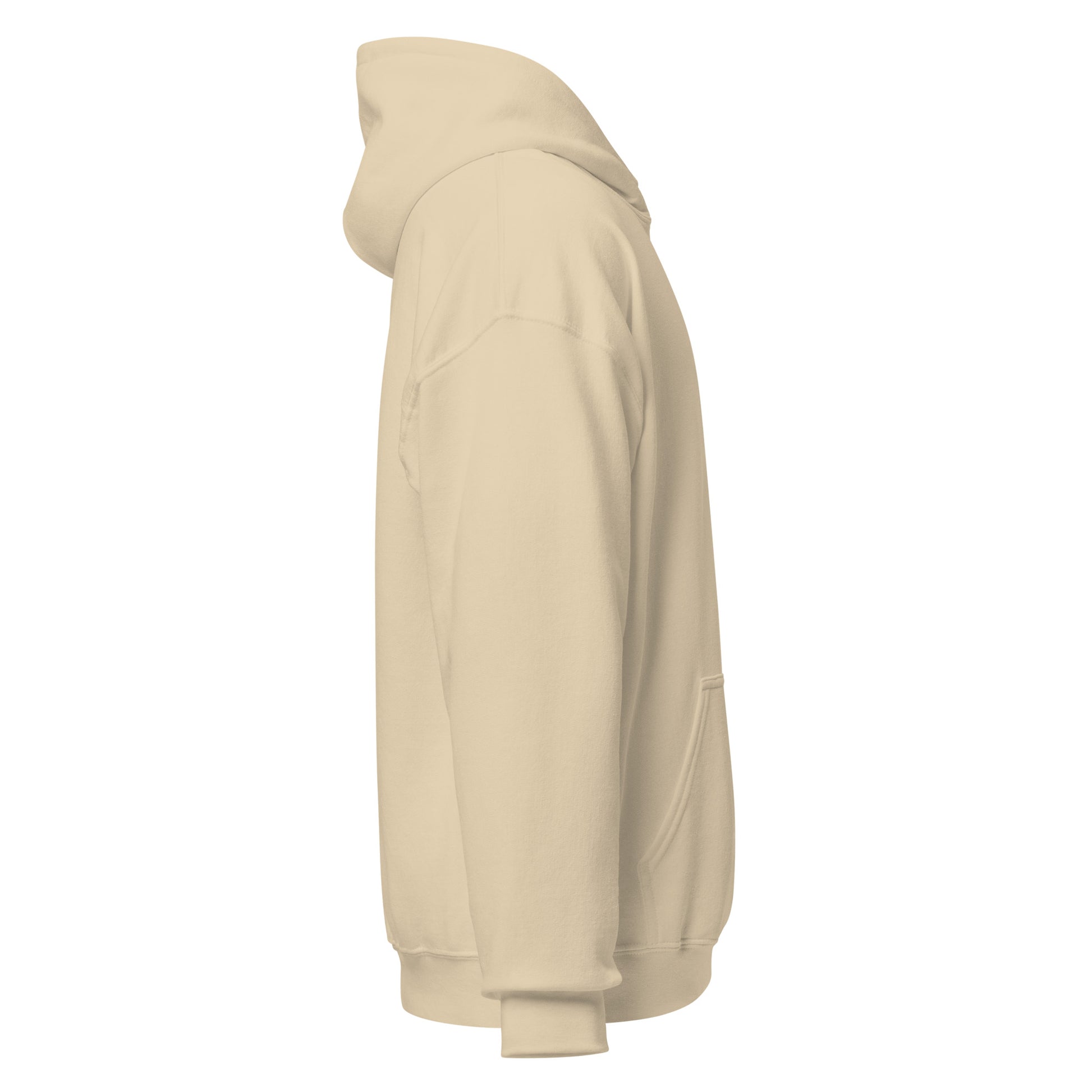 “Cocoa and Slow Jams Cozy Hoodie – cream unisex hoodie with cocoa-brown logo,